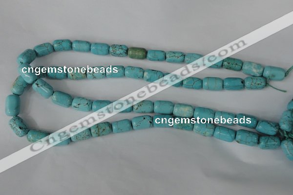 CTU1940 15.5 inches 10*15mm tube imitation turquoise beads