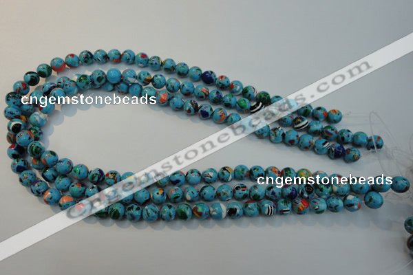 CTU2002 15.5 inches 8mm round synthetic turquoise beads