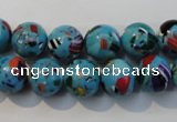 CTU2003 15.5 inches 10mm round synthetic turquoise beads