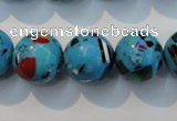 CTU2005 15.5 inches 14mm round synthetic turquoise beads