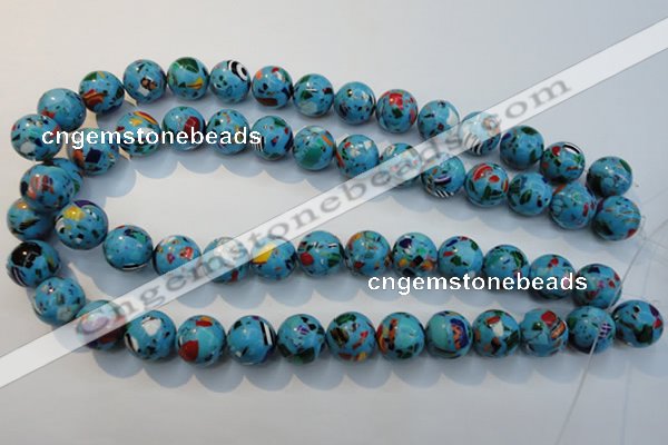 CTU2005 15.5 inches 14mm round synthetic turquoise beads