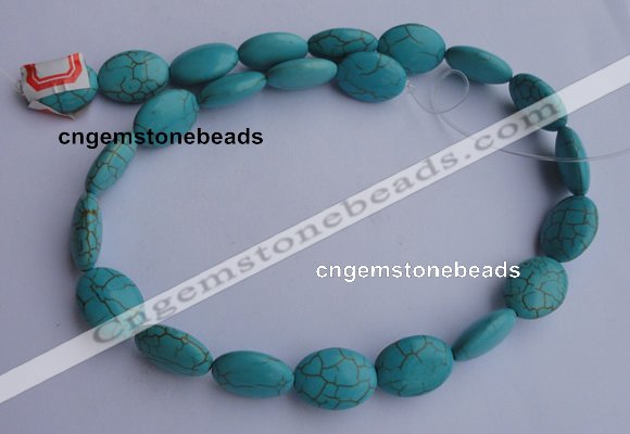 CTU21 15.5 inches 15*20mm oval blue turquoise strand beads Wholesale