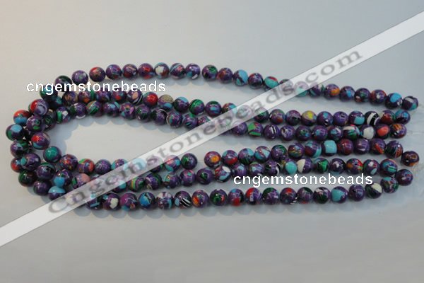 CTU2112 15.5 inches 8mm round synthetic turquoise beads