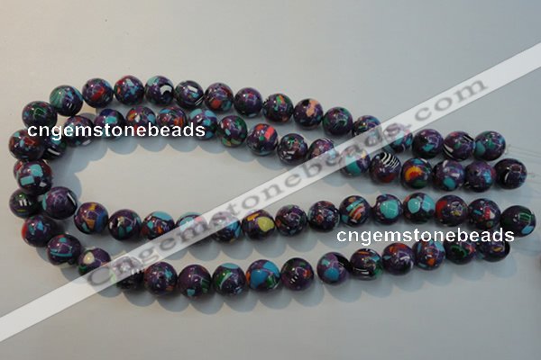 CTU2114 15.5 inches 12mm round synthetic turquoise beads