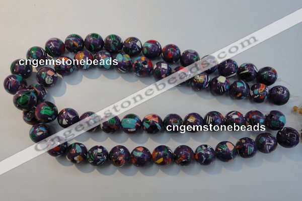 CTU2115 15.5 inches 14mm round synthetic turquoise beads