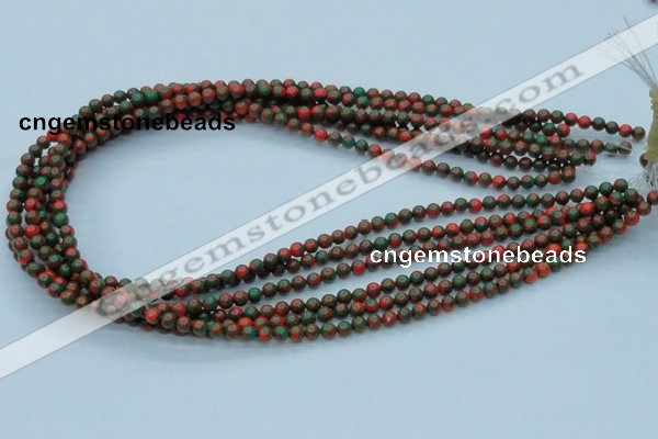 CTU213 16 inches 4mm round imitation turquoise beads wholesale