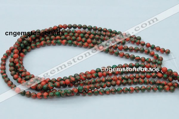 CTU214 16 inches 6mm round imitation turquoise beads wholesale