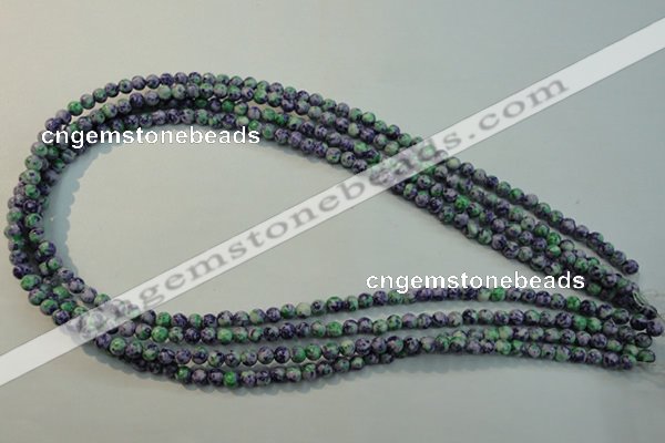 CTU2150 15.5 inches 4mm round synthetic turquoise beads