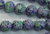 CTU2154 15.5 inches 12mm round synthetic turquoise beads