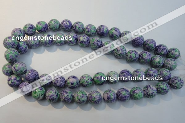 CTU2155 15.5 inches 14mm round synthetic turquoise beads