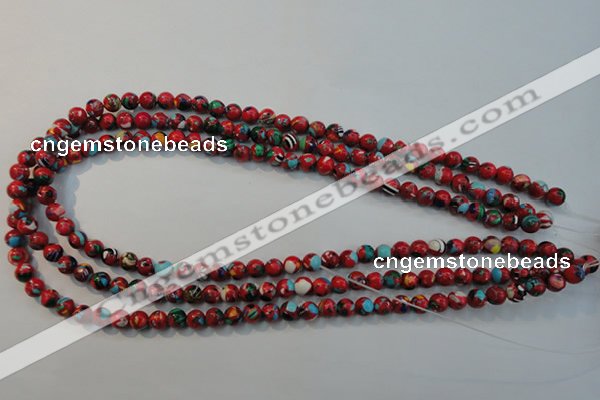 CTU2181 15.5 inches 6mm round synthetic turquoise beads