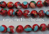 CTU2182 15.5 inches 8mm round synthetic turquoise beads