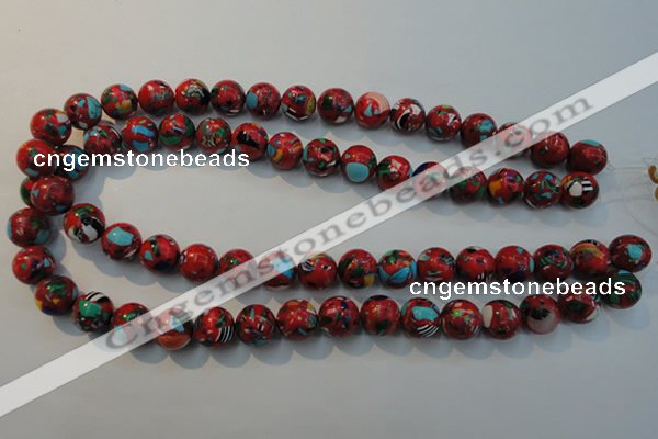 CTU2184 15.5 inches 12mm round synthetic turquoise beads