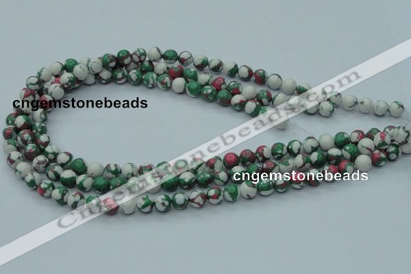 CTU224 16 inches 8mm round imitation turquoise beads wholesale