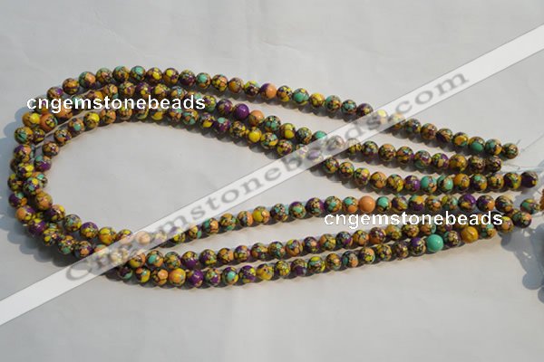 CTU2321 15.5 inches 6mm round synthetic turquoise beads