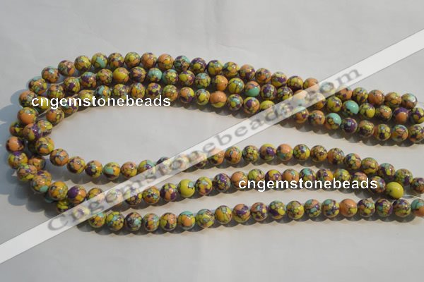 CTU2322 15.5 inches 8mm round synthetic turquoise beads