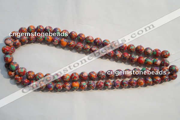 CTU2343 15.5 inches 10mm round synthetic turquoise beads