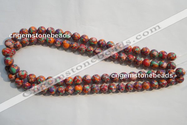 CTU2343 15.5 inches 10mm round synthetic turquoise beads