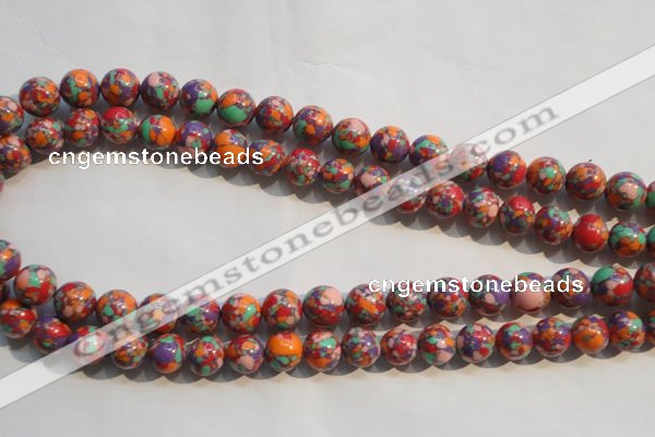 CTU2344 15.5 inches 12mm round synthetic turquoise beads