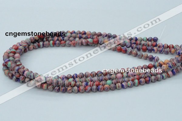 CTU239 16 inches 6mm round imitation turquoise beads wholesale