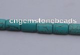 CTU24 15.5 inches 10*15mm rectangle blue turquoise beads Wholesale