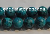 CTU2414 15.5 inches 12mm round synthetic turquoise beads