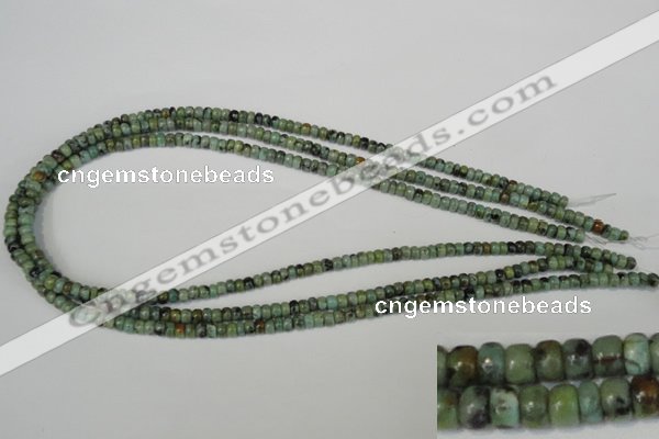 CTU2458 15.5 inches 3*4mm rondelle African turquoise beads wholesale