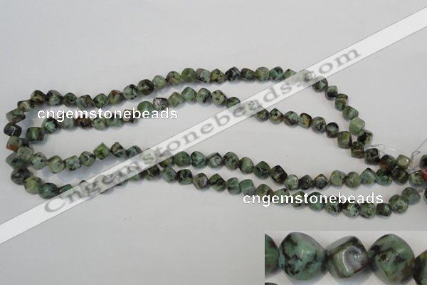 CTU2461 15.5 inches 6*6mm cube African turquoise beads wholesale