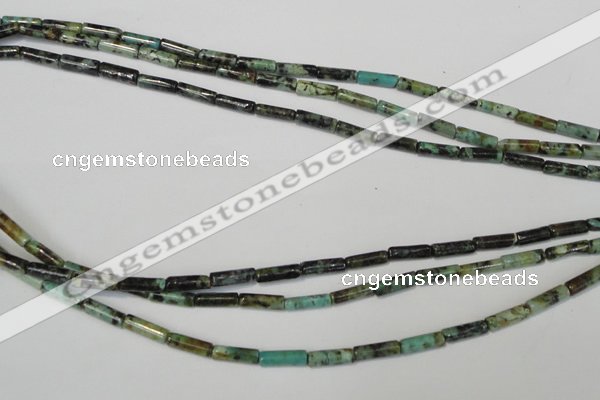 CTU2462 15.5 inches 3*10mm tube African turquoise beads wholesale