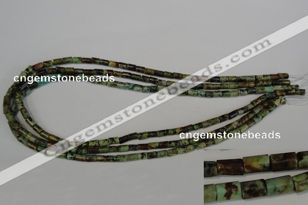 CTU2463 15.5 inches 4*6mm tube African turquoise beads wholesale