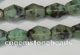 CTU2466 15.5 inches 7*8mm faceted rice African turquoise beads wholesale