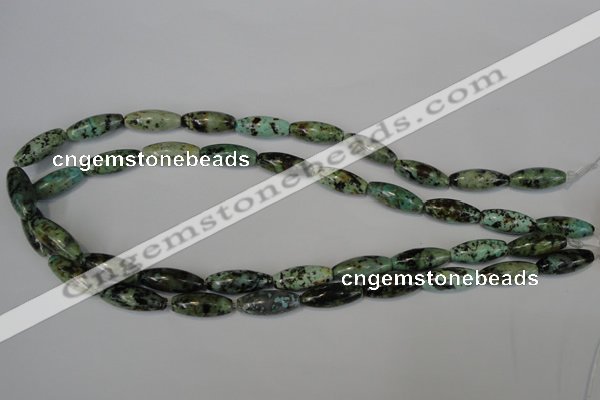 CTU2468 15.5 inches 8*20mm rice African turquoise beads wholesale