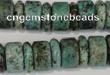 CTU2470 15.5 inches 5*16mm & 10*16mm rondelle African turquoise beads