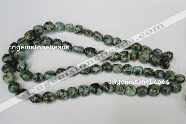 CTU2472 15.5 inches 12*13mm nuggets African turquoise beads wholesale