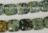 CTU2479 15.5 inches 14*14mm square African turquoise beads wholesale