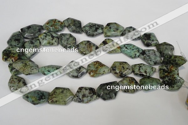 CTU2483 15.5 inches 12*18mm - 22*27mm freeform African turquoise beads