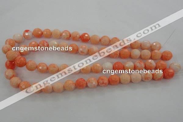 CTU2504 15.5 inches 12mm faceted round synthetic turquoise beads