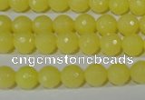 CTU2525 15.5 inches 8mm faceted round synthetic turquoise beads