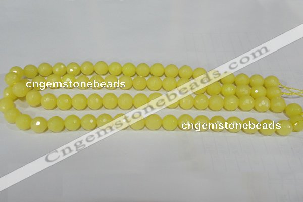 CTU2526 15.5 inches 10mm faceted round synthetic turquoise beads