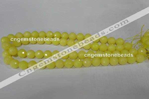 CTU2527 15.5 inches 12mm faceted round synthetic turquoise beads