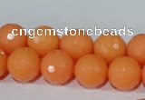 CTU2543 15.5 inches 12mm faceted round synthetic turquoise beads
