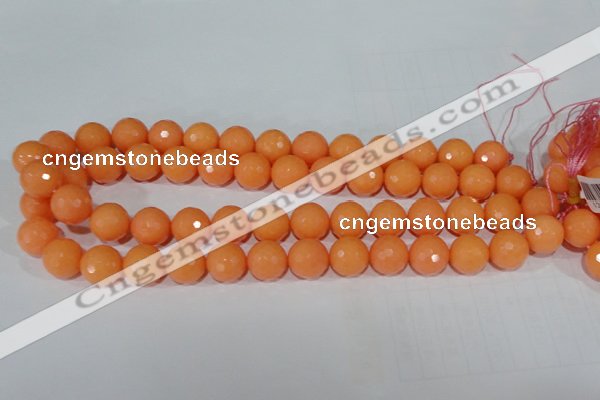 CTU2543 15.5 inches 12mm faceted round synthetic turquoise beads