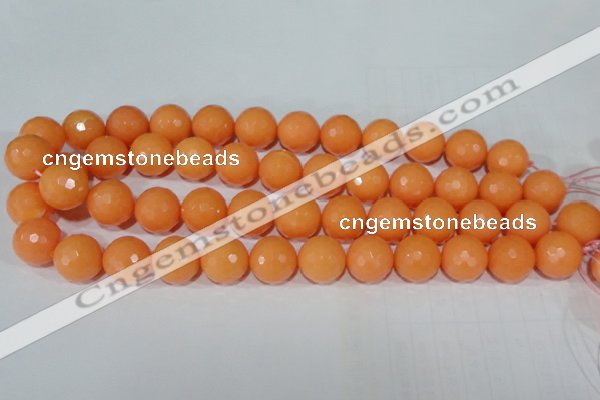 CTU2545 15.5 inches 16mm faceted round synthetic turquoise beads