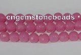 CTU2556 15.5 inches 6mm faceted round synthetic turquoise beads