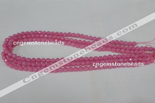 CTU2556 15.5 inches 6mm faceted round synthetic turquoise beads