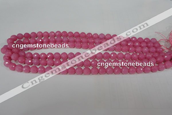 CTU2557 15.5 inches 8mm faceted round synthetic turquoise beads
