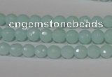 CTU2572 15.5 inches 6mm faceted round synthetic turquoise beads