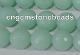 CTU2576 15.5 inches 14mm faceted round synthetic turquoise beads