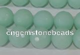 CTU2577 15.5 inches 16mm faceted round synthetic turquoise beads