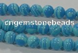 CTU2581 15.5 inches 6mm round synthetic turquoise beads